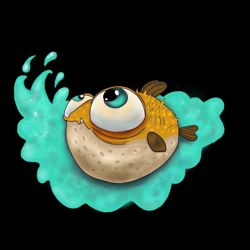 Puffer fish, Carinotetraodon travancor, puffer