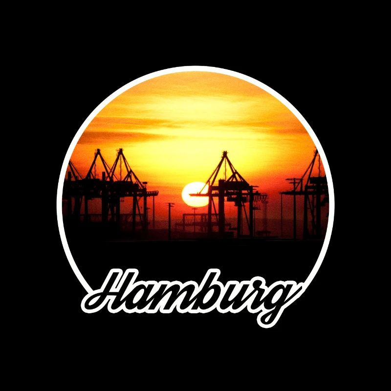 Hamburg Harbor Sunset