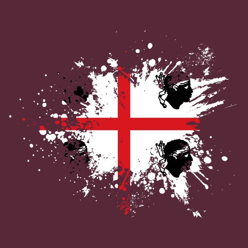 Sardaigne Drapeau Klecks Drapeau sarde Spritzer