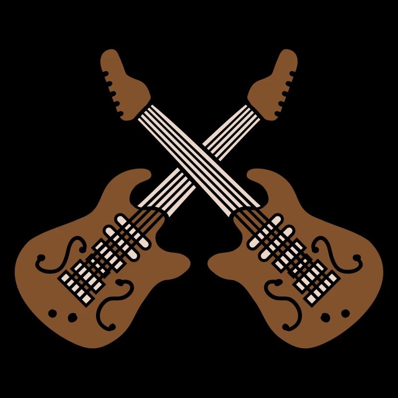 Crossed 2 E guitars