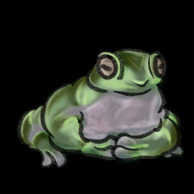Cute Sitting Frog