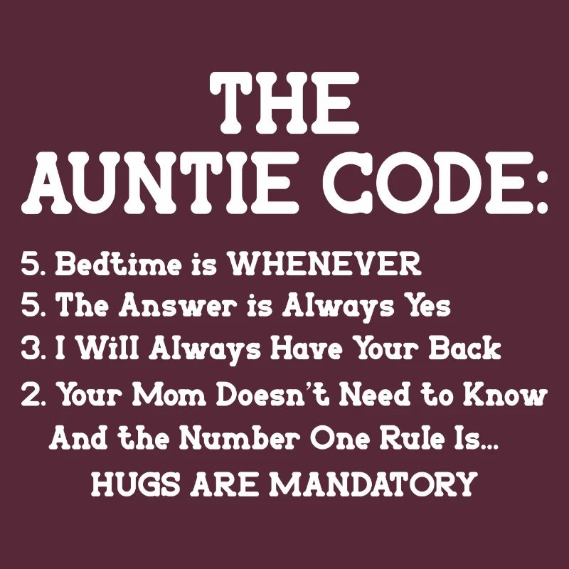The Auntie Code Funny Gift for Aunt Sarcastic