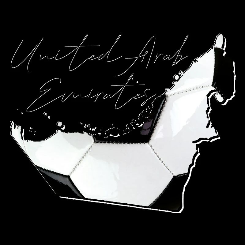 (UAE) Emirates map framed real football EN