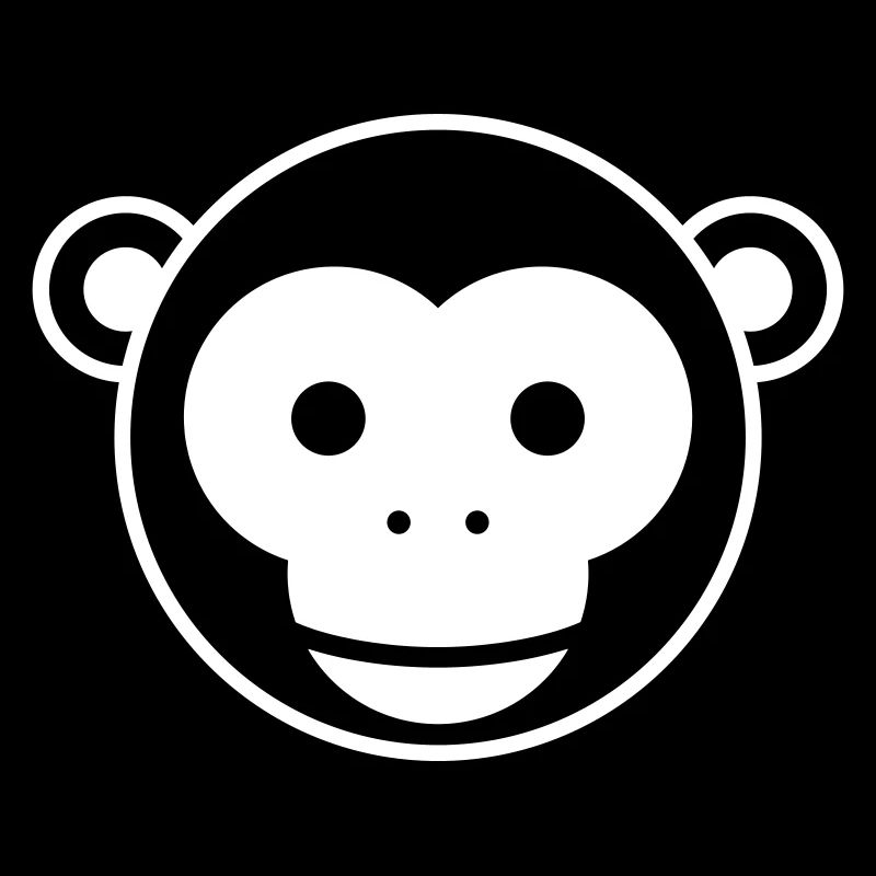 Tête de singe - Dessin animé mignon au visage de singe