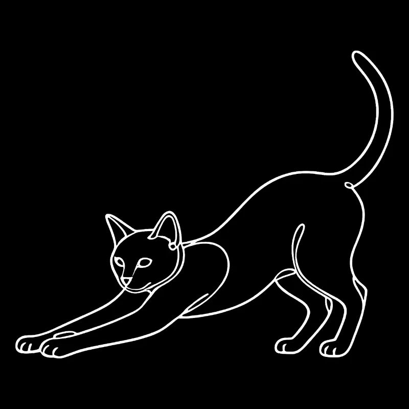 Minimalist silhouette cat cat hump