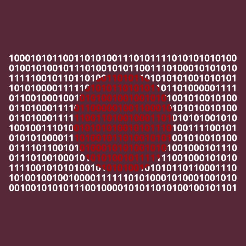 Japan Flagge Zahlen Binärcode Byte Bit Code