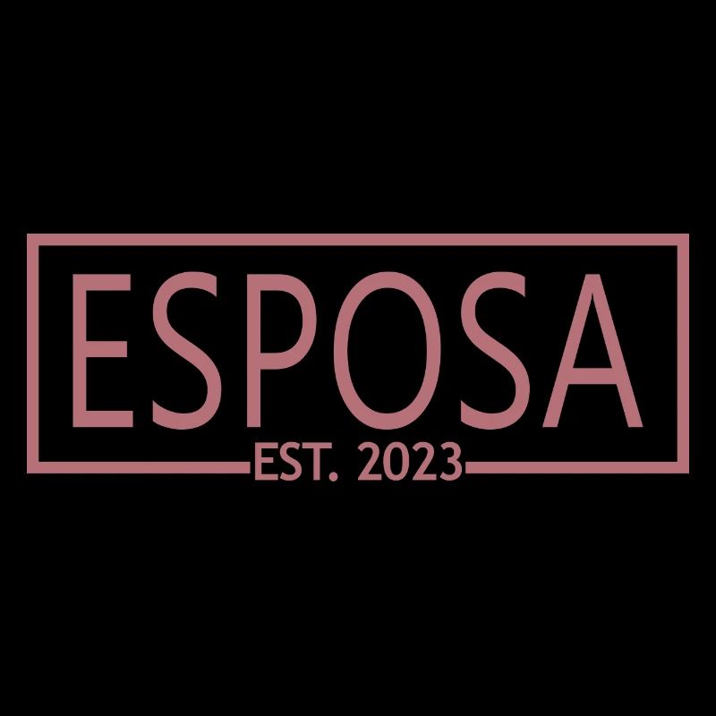 Esposa Est. 2023 Ehefrau wird Braut Paar Hochzeit