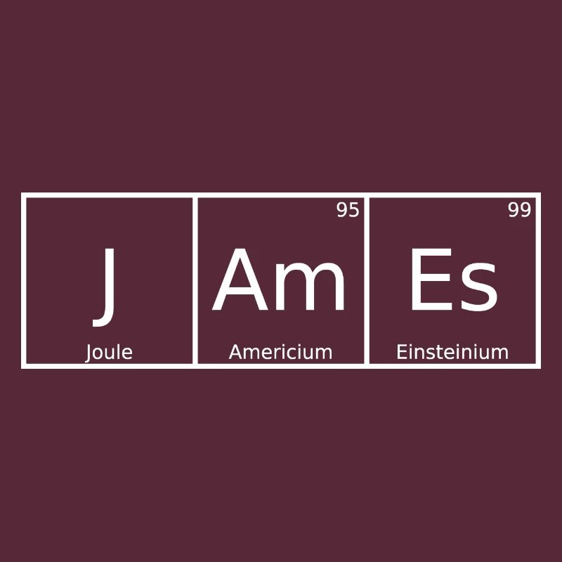 James Name First Name Chemistry Periodic Table Elements