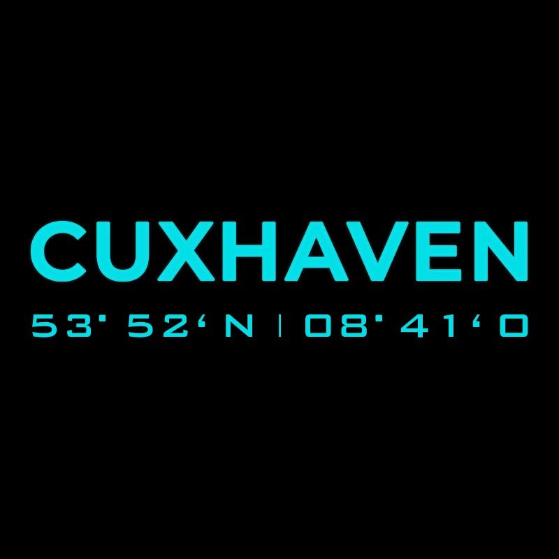 Patrie de Cuxhaven avec coordonnées Neon
