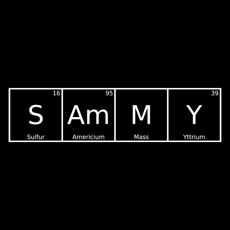 Sammy Nom Prénom Chimie Tableau périodique Eléments