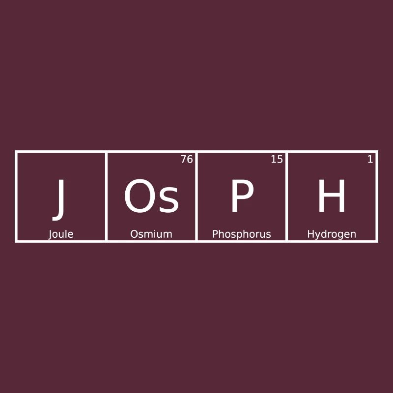 Josph Surname First Name Chemistry Periodic Table Elements
