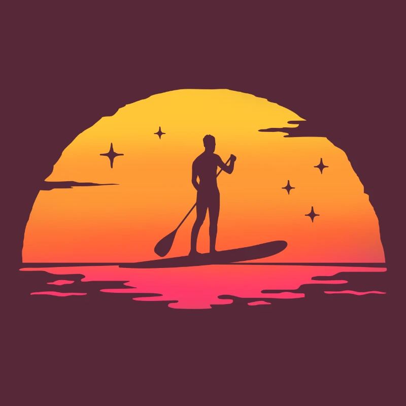 Sunrise paddle board paddle surf standing paddle