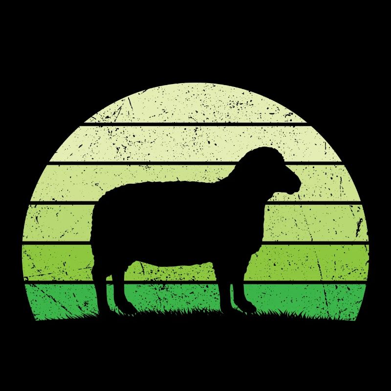 Retro Schaf T-Shirt Schaf