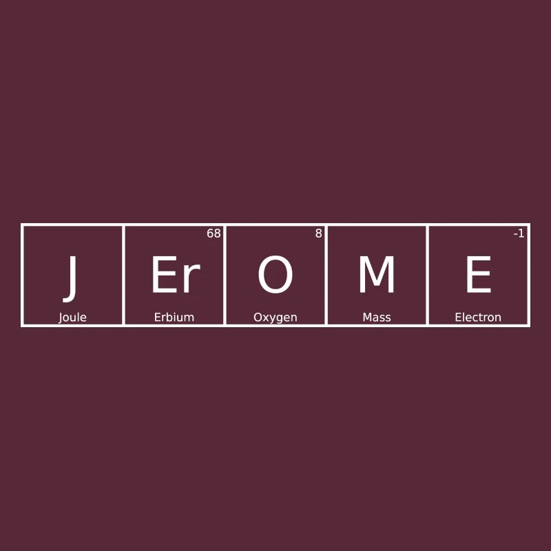 Jerome Name First Name Chemistry Periodic Table Elements