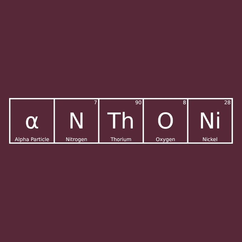 Anthoni Name First Name Chemistry Periodic Table Element
