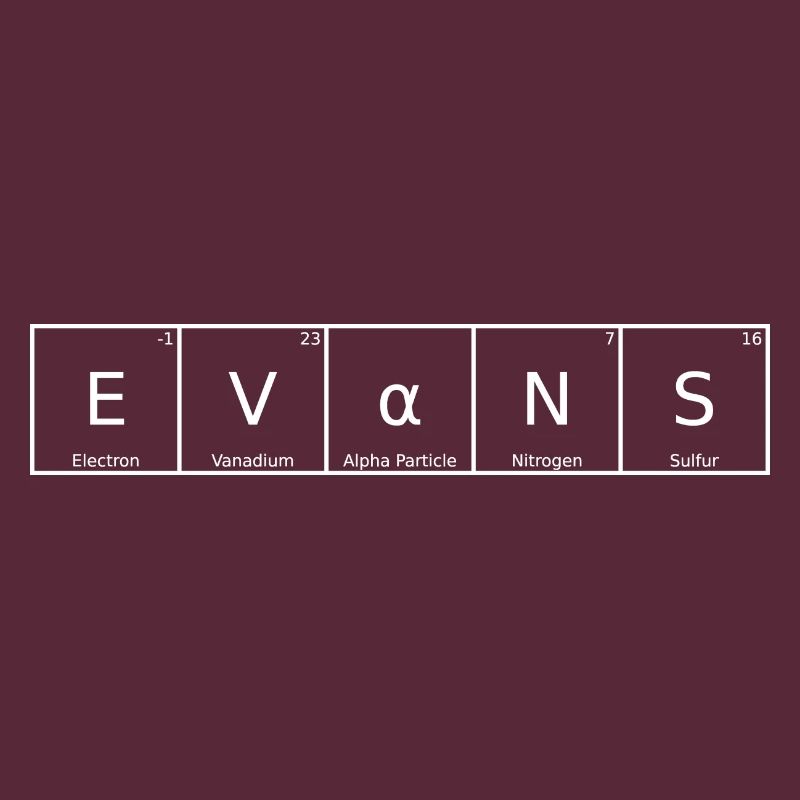 Evans Surname First name Chemistry Periodic Table Elements