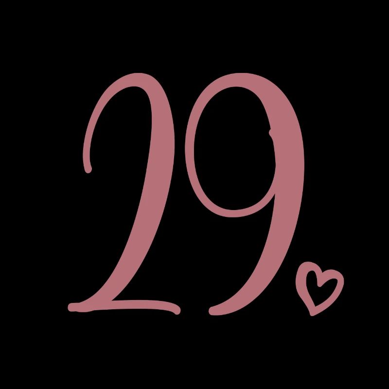 Cute Number 29, 29 Years Old, 29th Birthday Gift