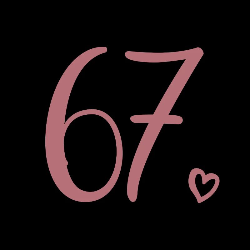 Cute Number 67, 67 Years Old, 67th Birthday Gift