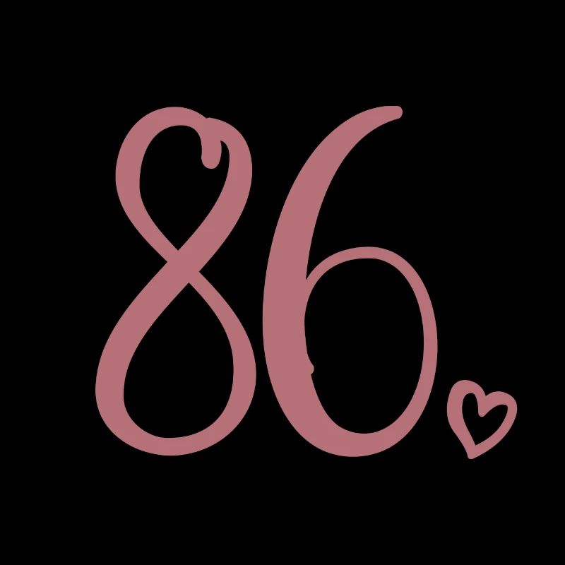 Cute Number 86, 86 Years Old, 86th Birthday Gift
