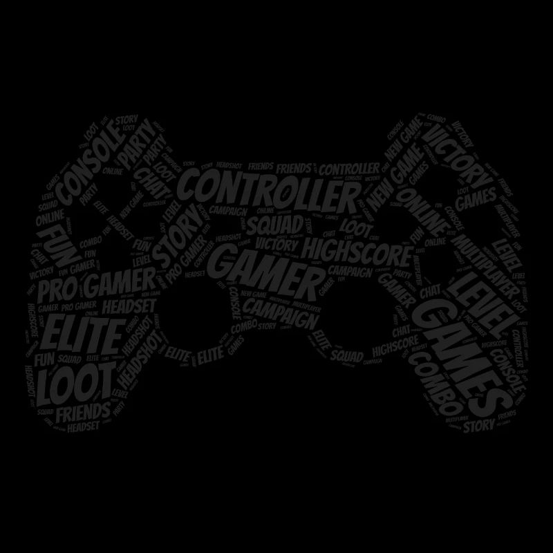 game controller wordart