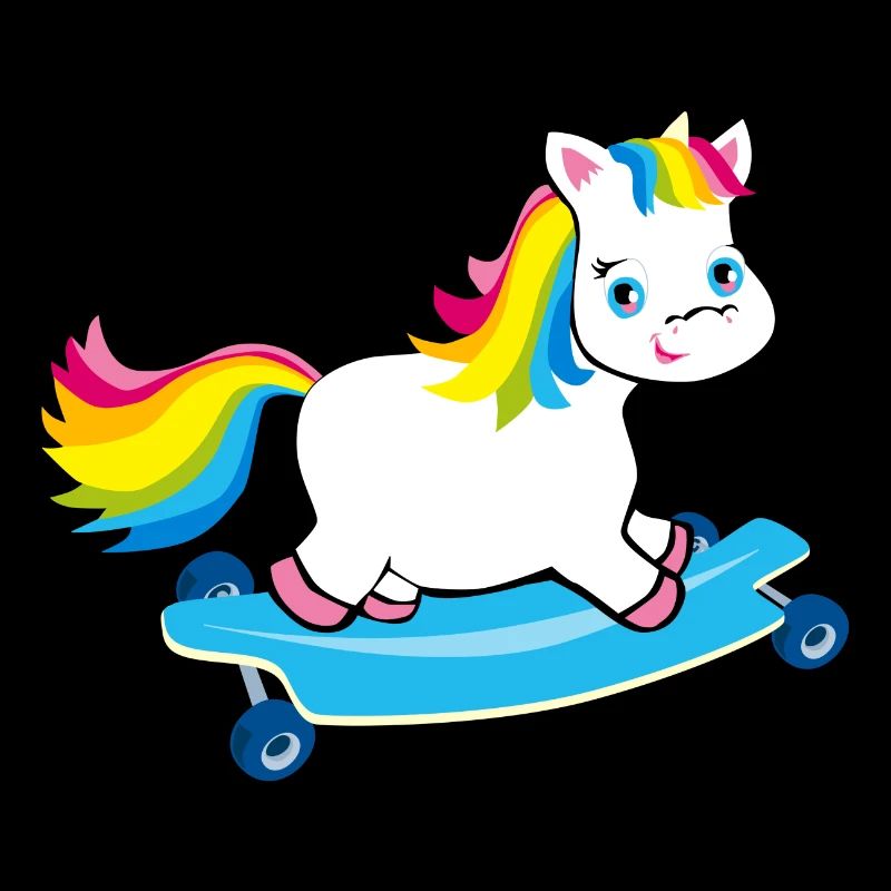 Licorne Pummel Longboard dans des couleurs arc-en-