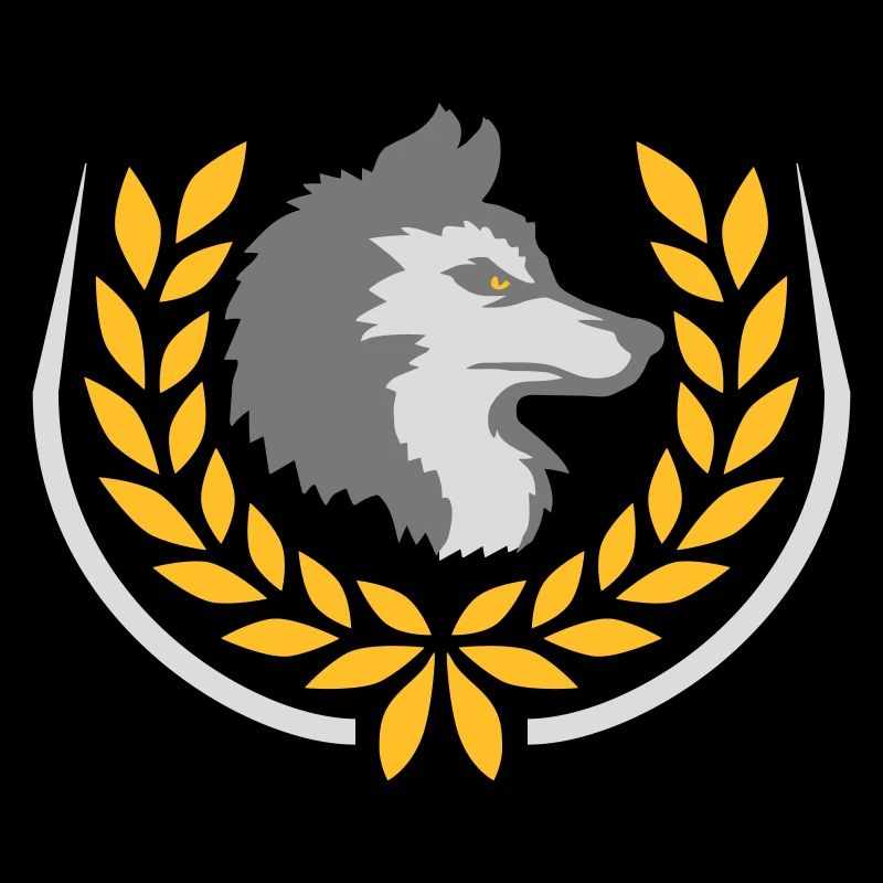Couronne de laurier Logo du mauvais loup
