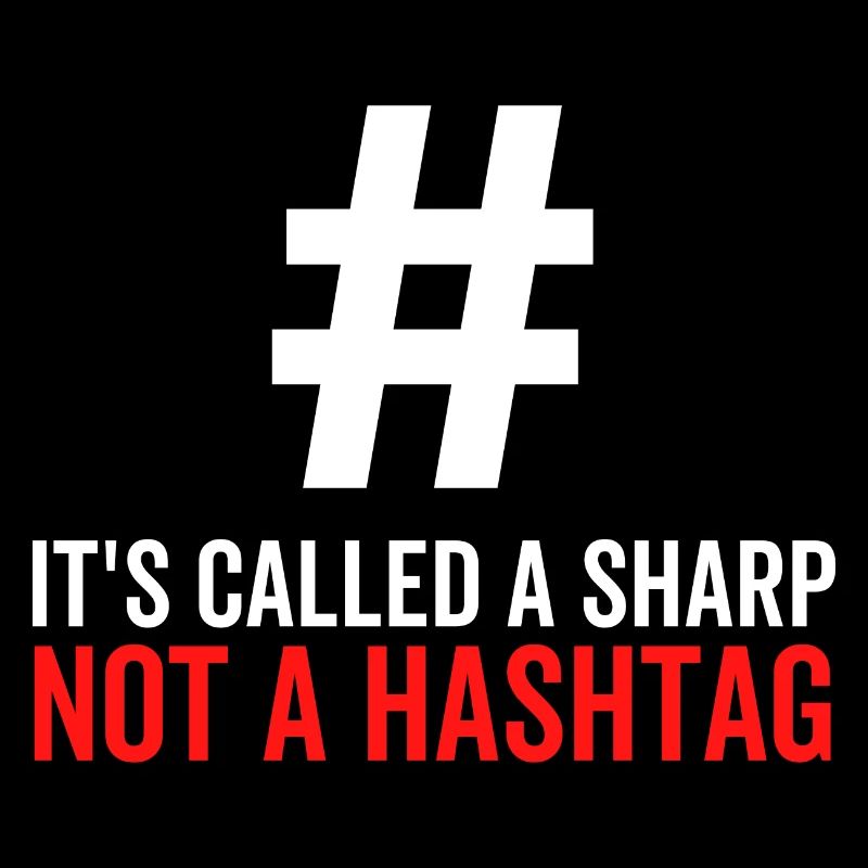 Es heißt ein scharfer Hashtag, kein Hashtag
