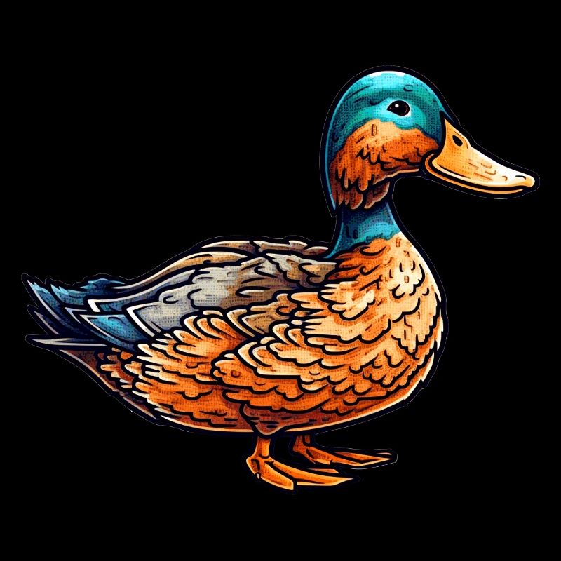 A very beautiful duck as a feathered poultry