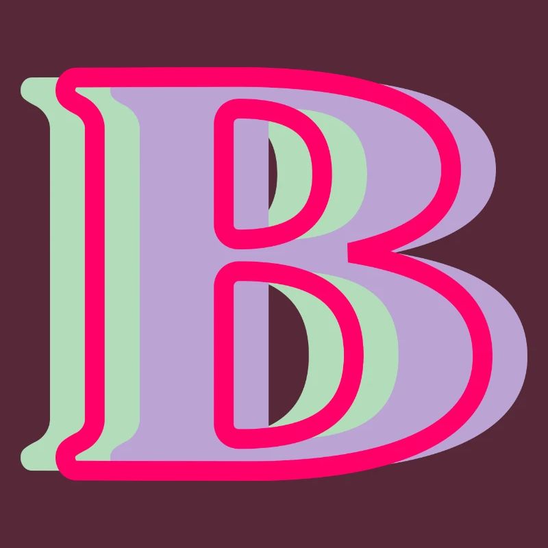 Mehrfarbiger Buchstabe b - originelle Geschenkidee
