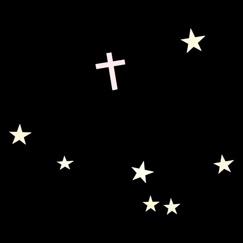 Cross in the starry sky