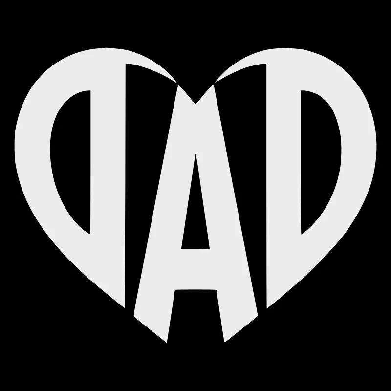 Dad Heart Typography for Dads and Dads