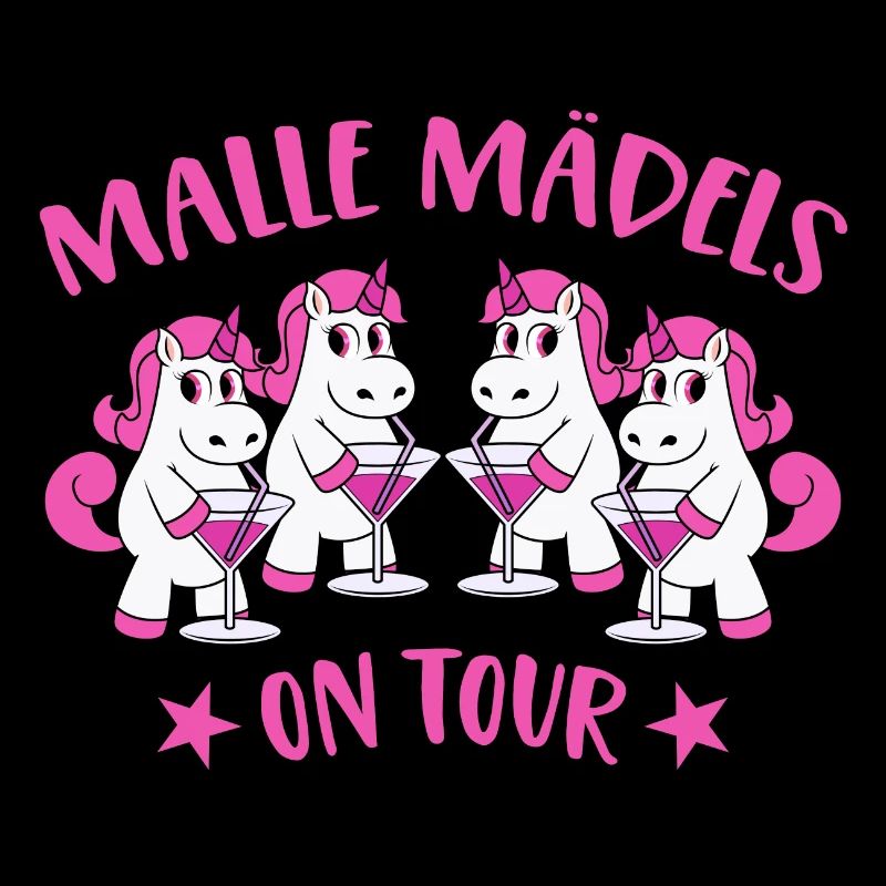 Malle Mädels On Tour Mallorca Sprüche Einhorn