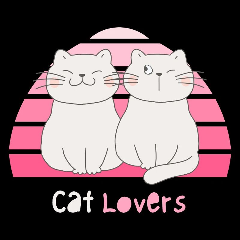 Cute Cat Duo: Pink Design for Cat Lovers