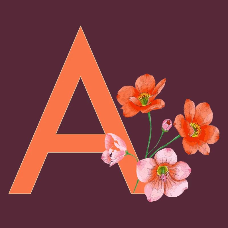 A mit Blumen