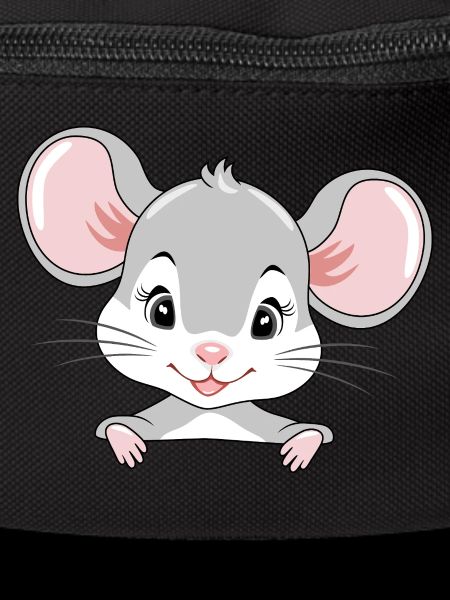 Cute peeking baby mouse