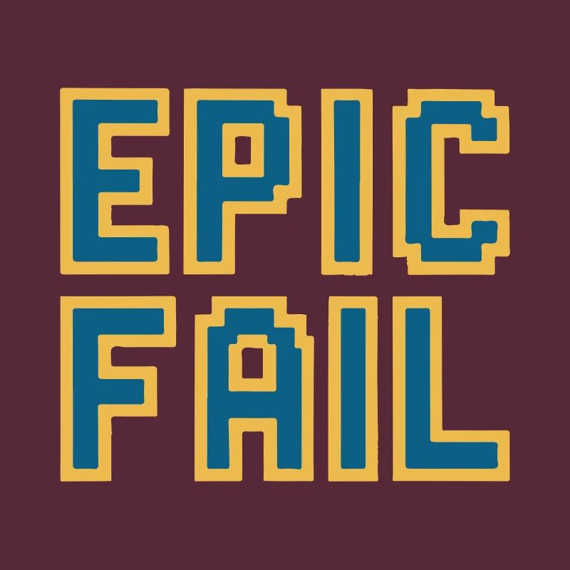 Échec épique - mème de jeu rétro 8 bits