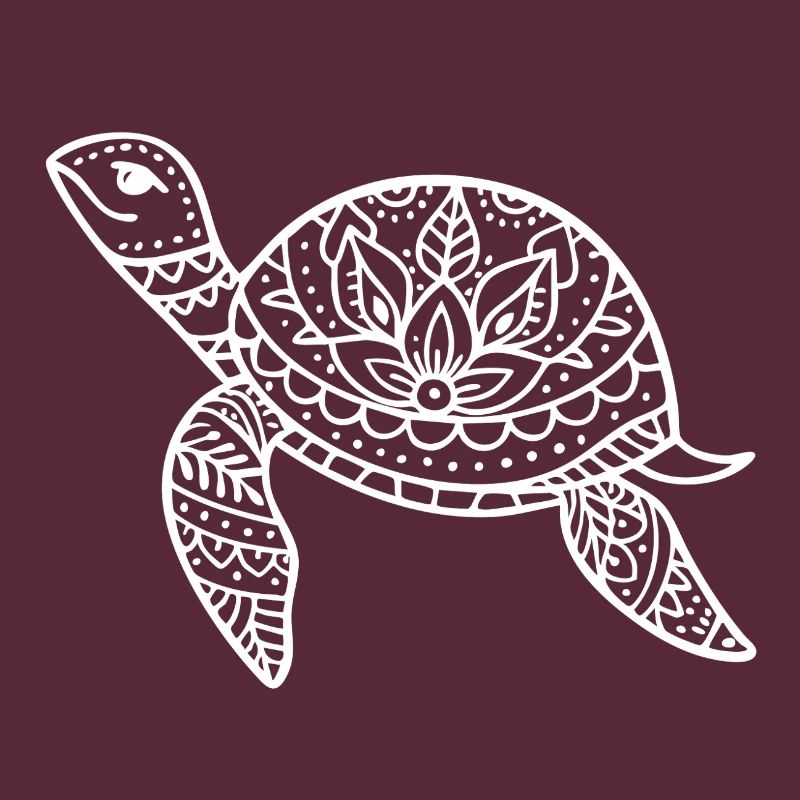 Boho Schildkröte mit Musterpanzer