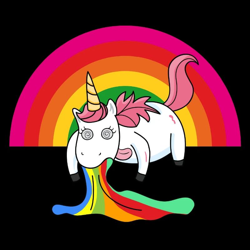 Kotzendes Einhorn Regenbogen