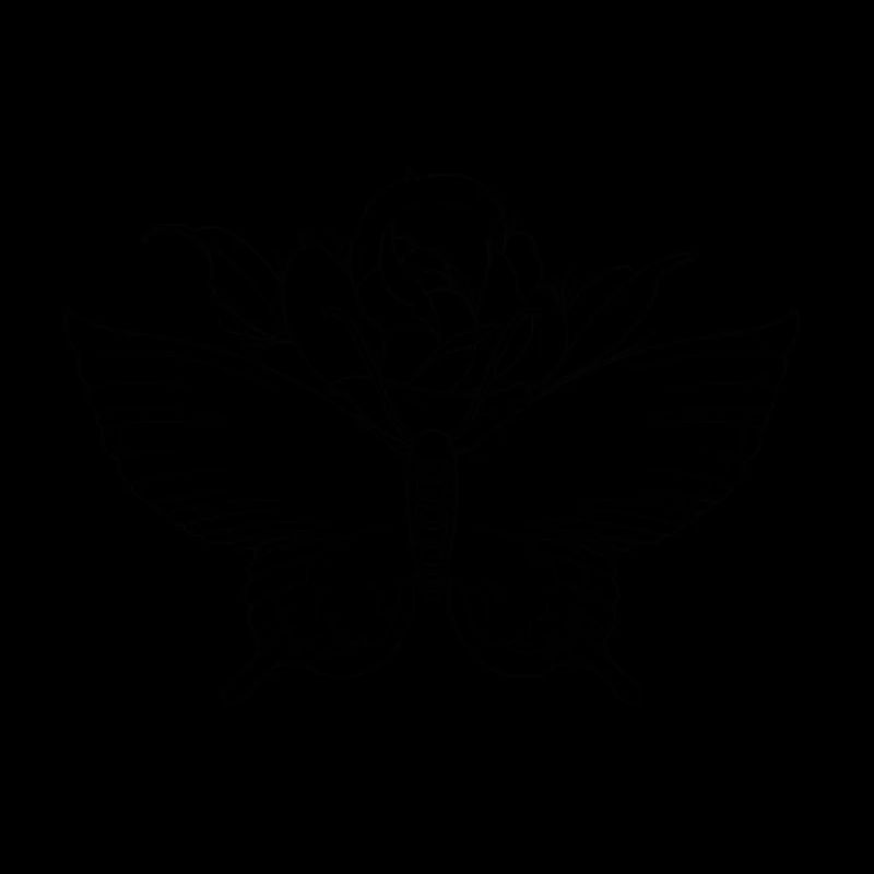 Schmetterling mit Rose