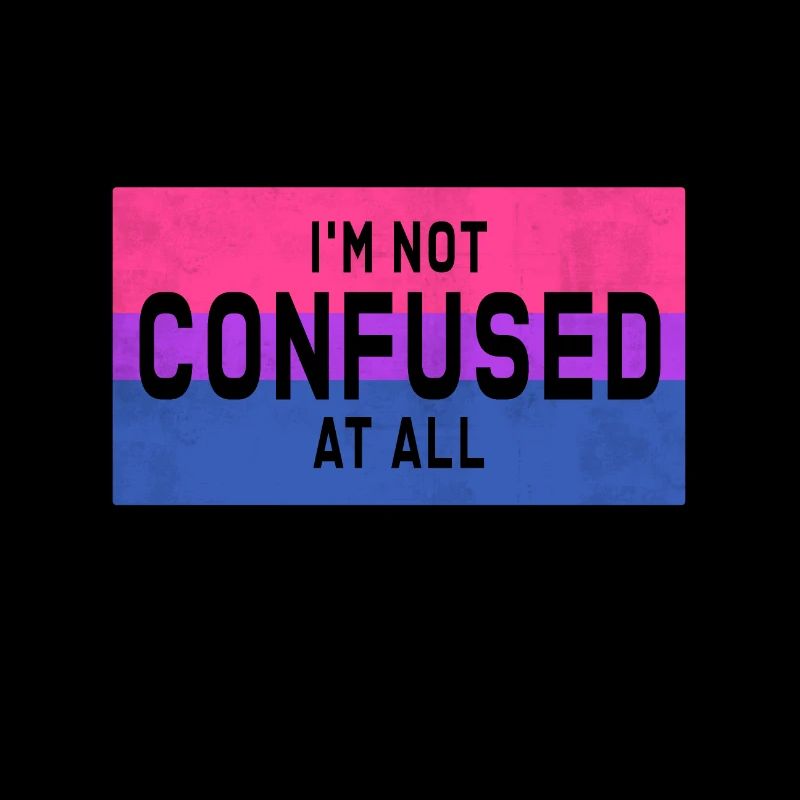 LGBT Je ne suis pas confus - Drapeau Bisex avec citation