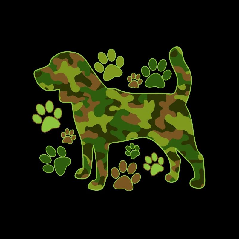 Beagle chien de chasse camouflage
