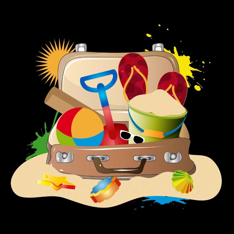plein de valises emballées pour les vacances à la plage