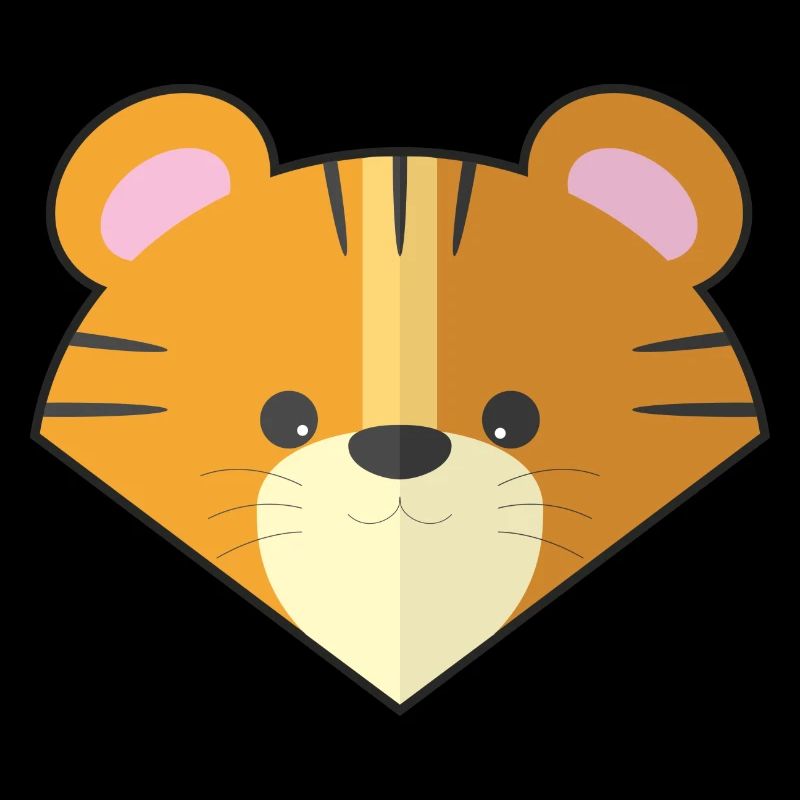 Niedlicher einfacher Tiger