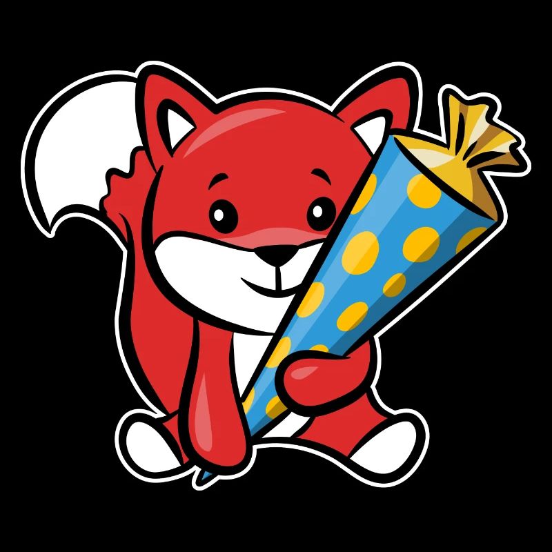 Schlauer Fuchs mit Zuckertüte