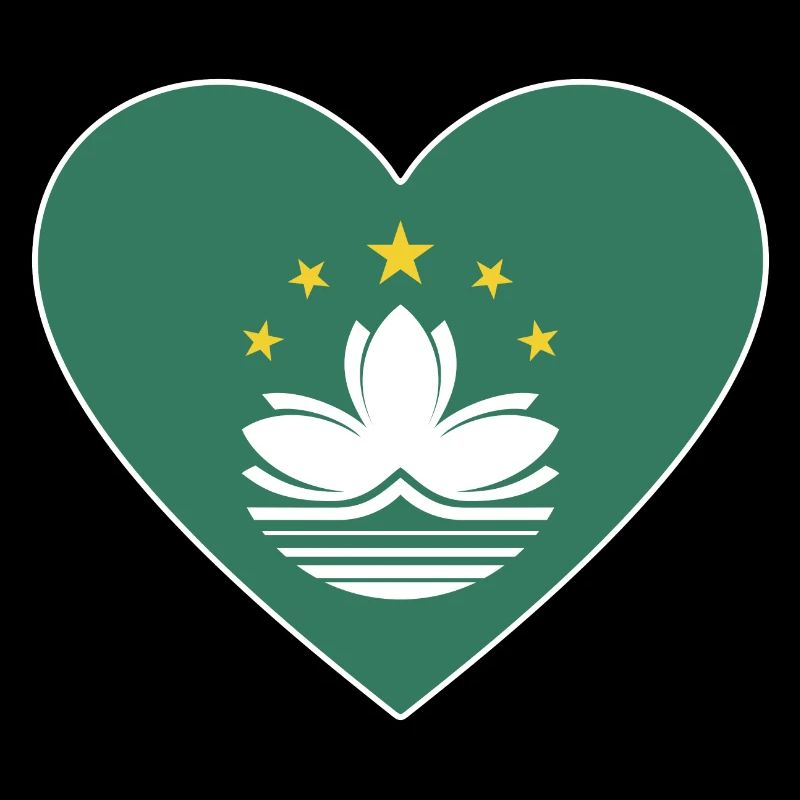 Cœur de drapeau de Macao
