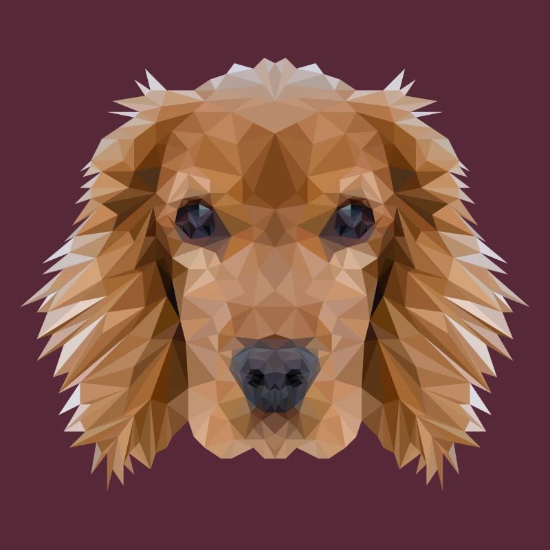 Cocker Spaniel Dog Polygon Design
