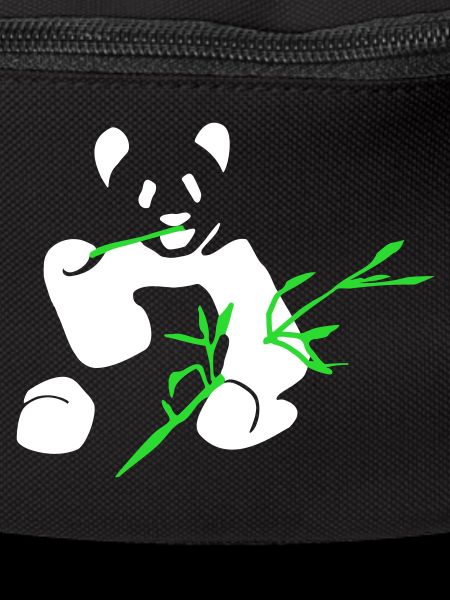 Panda with bamboo