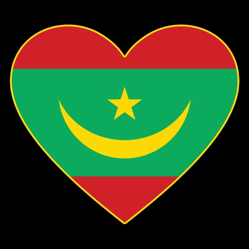 Drapeau de la Mauritanie Cœur
