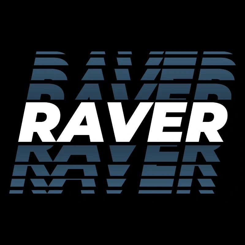 Raver design glitch, pour DJ EDM Techno House