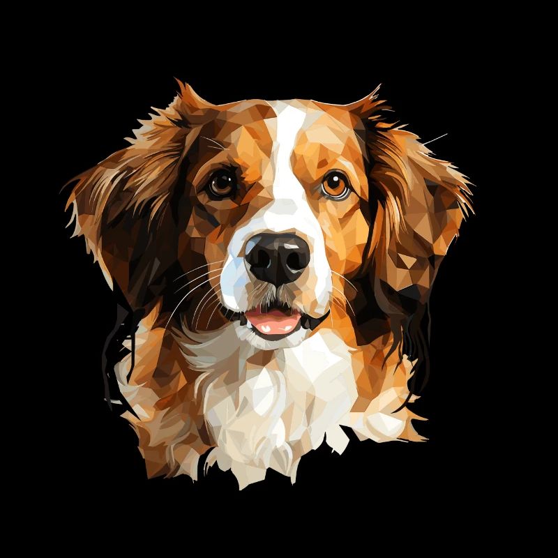 Kooikerhondje dans le style polygonal